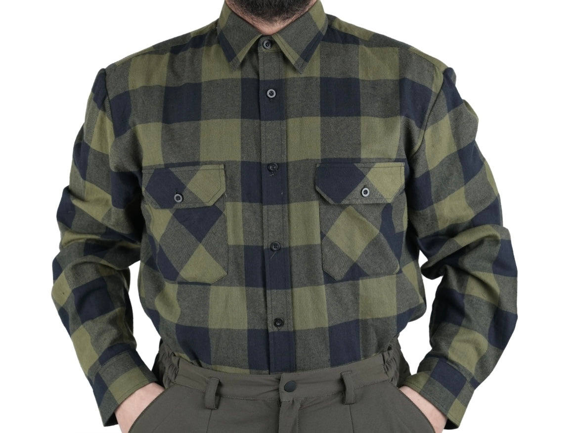 Camicia Masseria Flanella 13 Verde/Nero